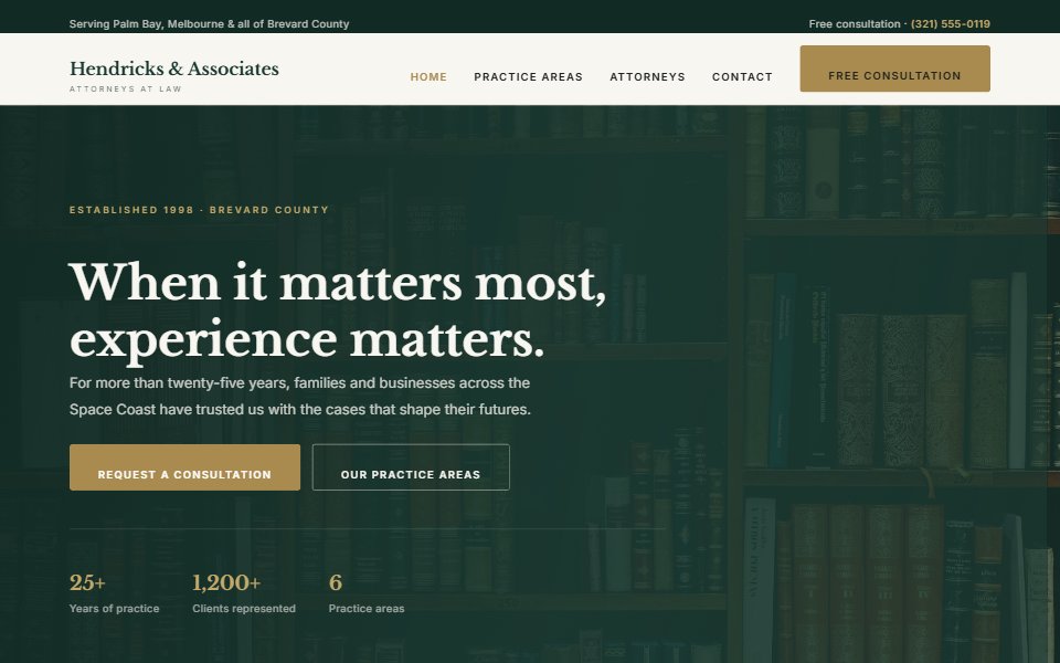 Hendricks & Associates website preview